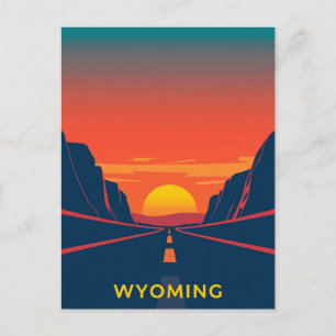 Postal Postcarta de Wyoming de Vintage