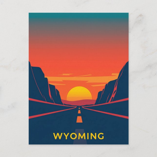 Postal Postcarta de Wyoming de Vintage (Anverso)