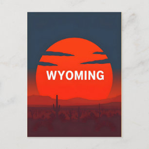 Postal Postcarta de Wyoming de Vintage