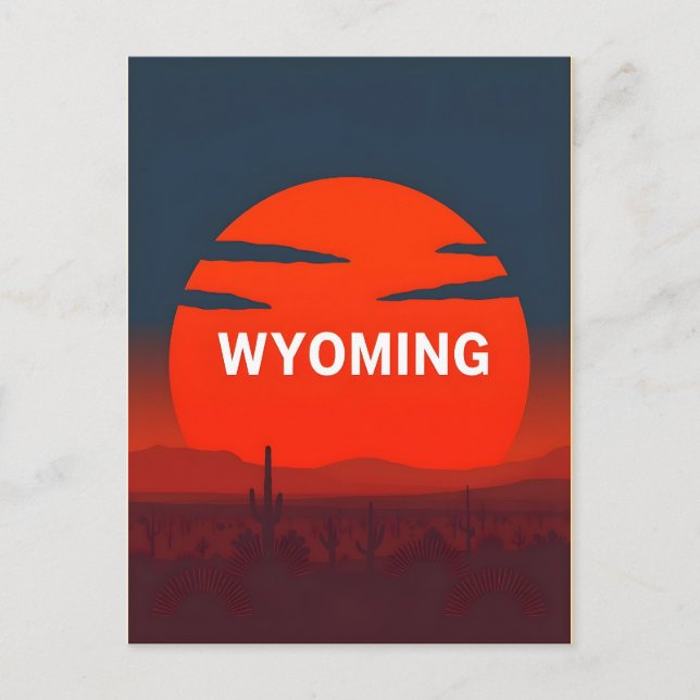 Postal Postcarta de Wyoming de Vintage (Anverso)