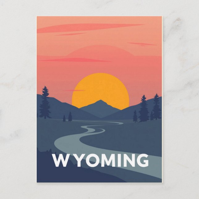 Postal Postcarta de Wyoming de Vintage (Anverso)