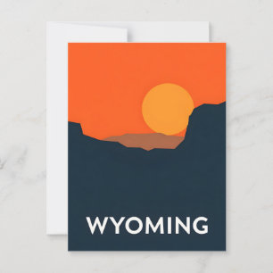 Postal Postcarta de Wyoming de Vintage
