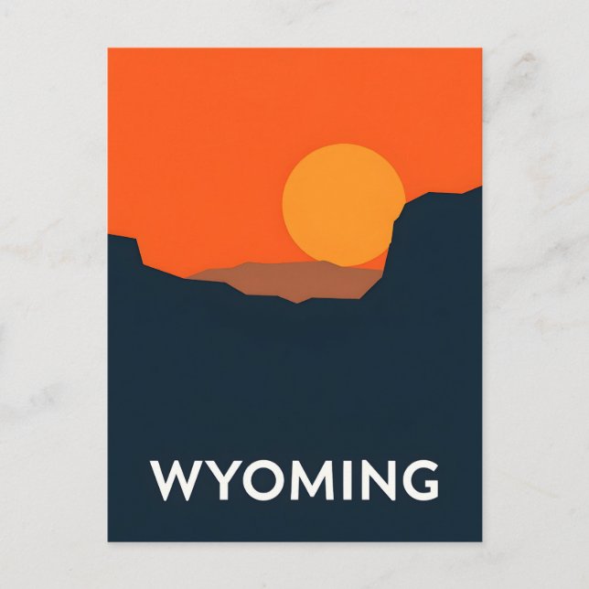 Postal Postcarta de Wyoming de Vintage (Anverso)