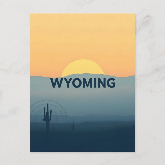 Postal Postcarta de Wyoming de Vintage (Anverso)