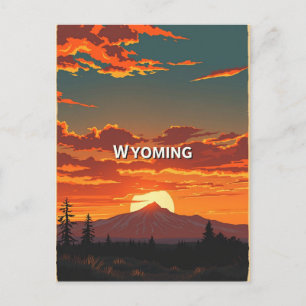 Postal Postcarta de Wyoming de Vintage