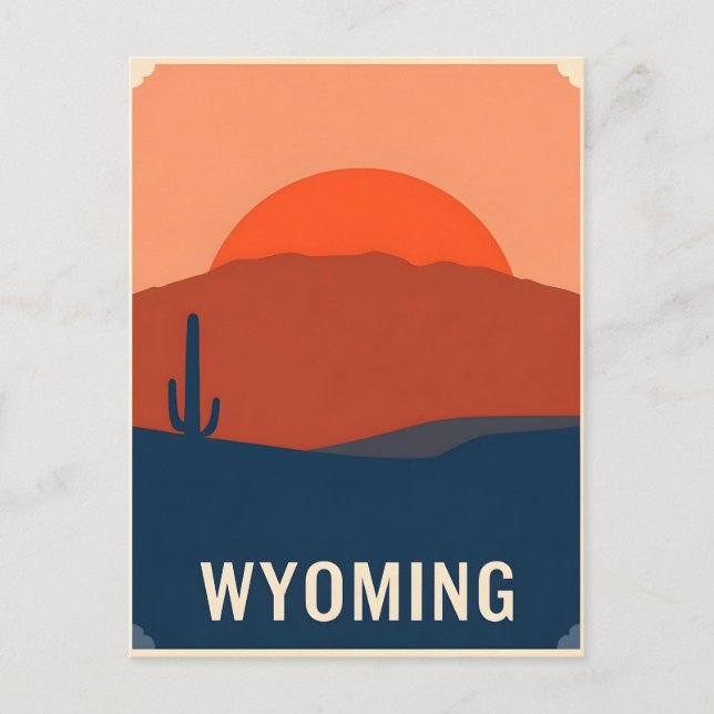 Postal Postcarta de Wyoming de Vintage (Anverso)