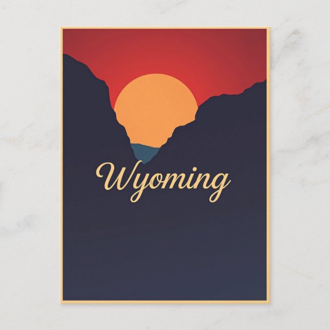 Postal Postcarta de Wyoming de Vintage (Anverso)