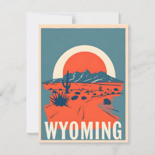 Postal Postcarta de Wyoming de Vintage