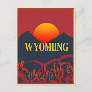 Postal Postcarta de Wyoming de Vintage