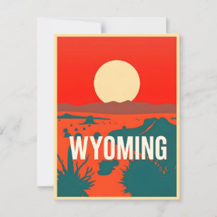 Postal Postcarta de Wyoming de Vintage