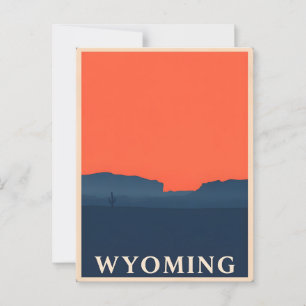 Postal Postcarta de Wyoming de Vintage