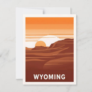 Postal Postcarta de Wyoming de Vintage