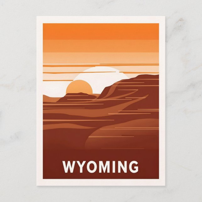 Postal Postcarta de Wyoming de Vintage (Anverso)