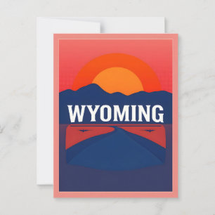 Postal Postcarta de Wyoming de Vintage