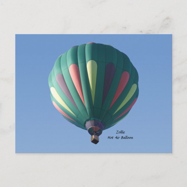 Postal Postcarta de Zollie Hot Air Balloon (Anverso)