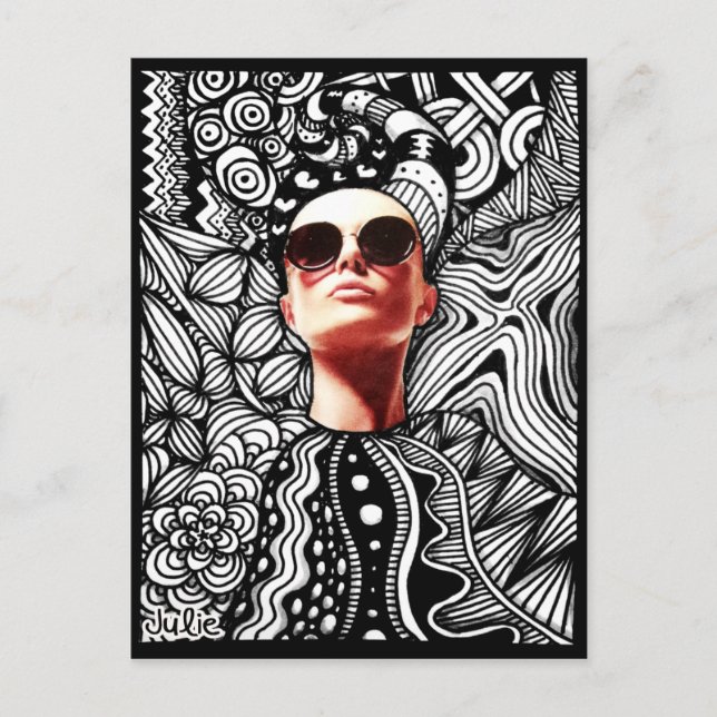 Postal Postcarta del ángulo de moda (Anverso)