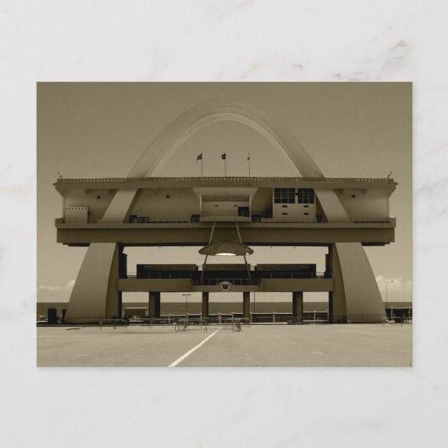 Postal Postcarta del arco de independencia (Anverso)