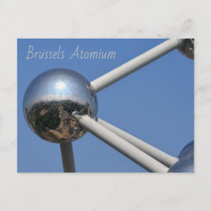 Postal Postcarta del Atomium de Bruselas