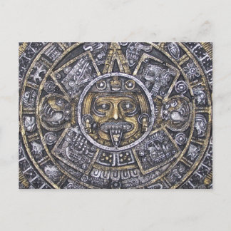 Postal Postcarta del calendario azteca/maya