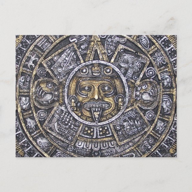 Postal Postcarta del calendario azteca/maya (Anverso)