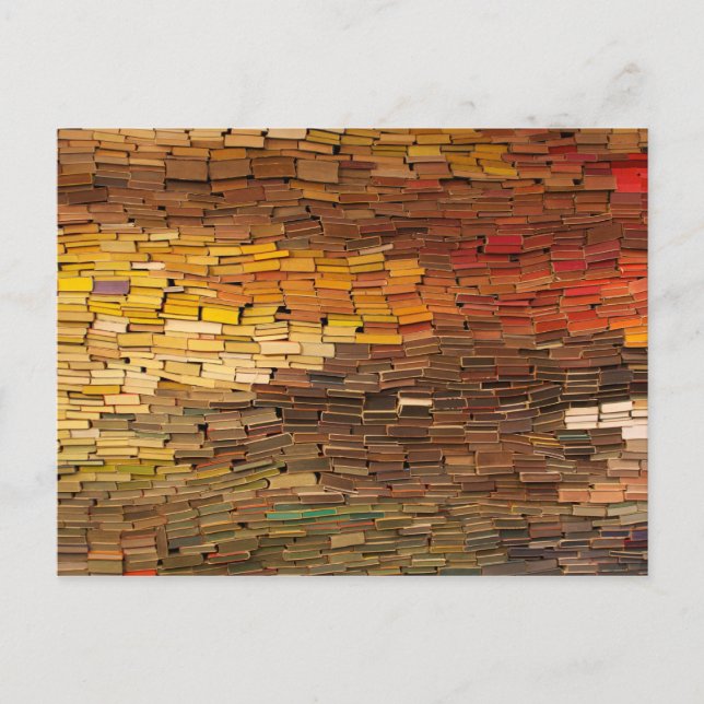 Postal Postcarta del calendario de la Pila de Libros 2014 (Anverso)