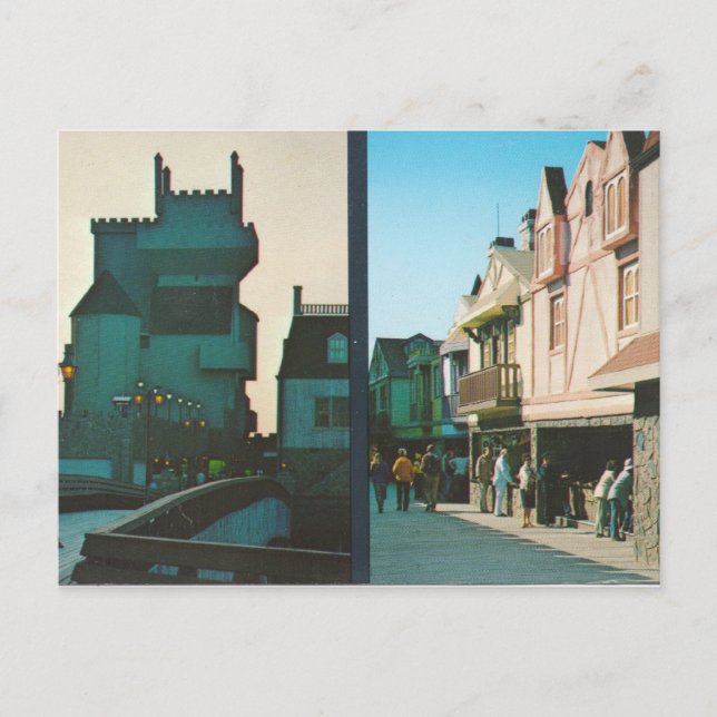 Postal Postcarta del castillo de Brigantine Retro (Anverso)