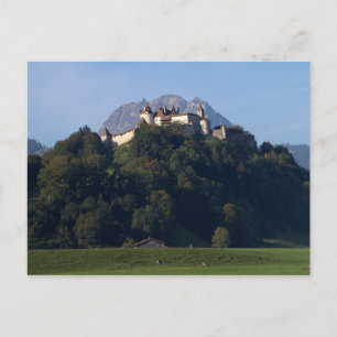 Postal Postcarta del castillo de Suiza Gruyeres