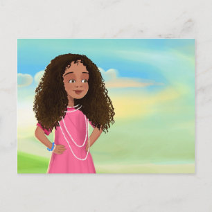 Postal Postcarta del chica personalizado africano