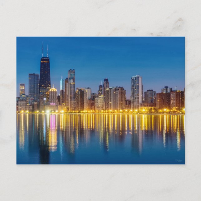 Postal Postcarta del Cielo Dawn de Chicago (Anverso)