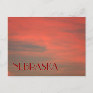 Postal Postcarta del cielo rojo NEBRASKA