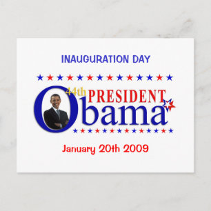 Postal Postcarta del día de la Inauguración de Obama