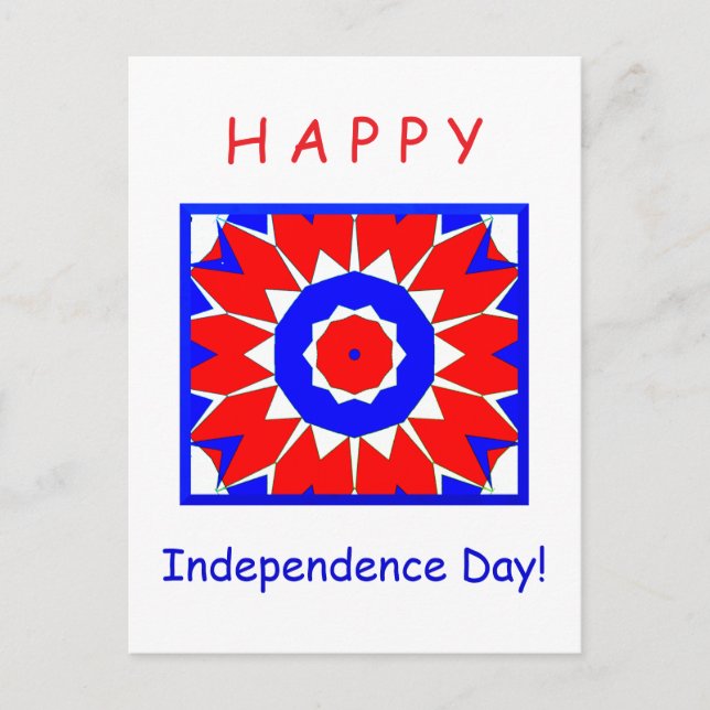 Postal Postcarta del Día de la Independencia (Anverso)