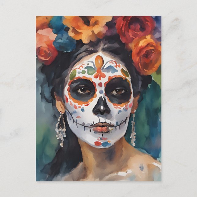 Postal Postcarta del Día de la Mujer Muerta (Anverso)