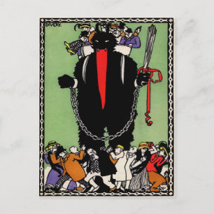 Postal Postcarta del diablo de Krampus
