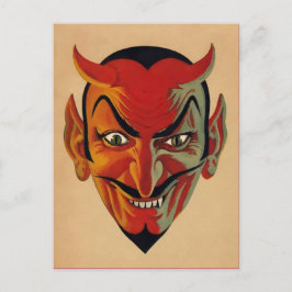 Postal Postcarta del diablo retro