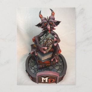 Postal Postcarta del Dragón de cerezo negro MD