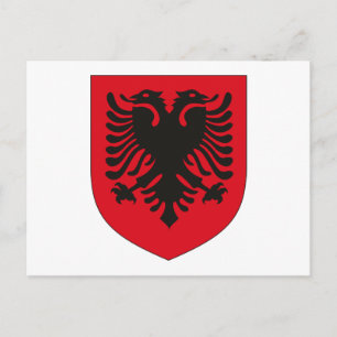 Postal Postcarta del escudo de armas de Albania
