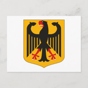 Postal Postcarta del escudo de armas de Alemania