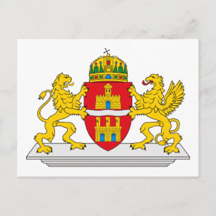Postal Postcarta del Escudo de Armas de Budapest
