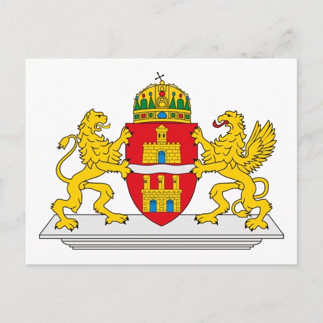 Postal Postcarta del Escudo de Armas de Budapest (Anverso)