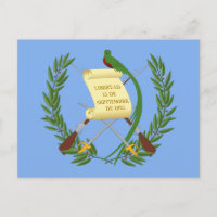 Postcarta del escudo de armas de Guatemala