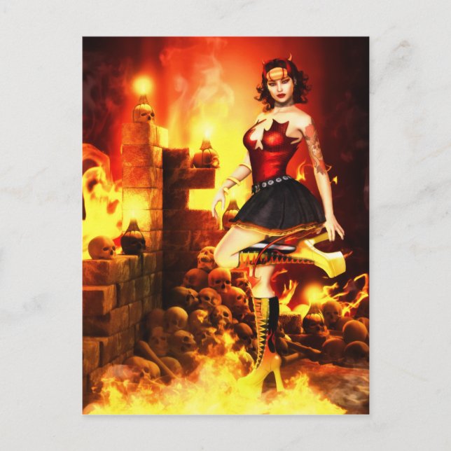 Postal Postcarta del glamour devilish (Anverso)