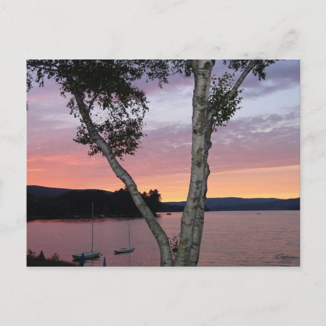 Postal Postcarta del lago Sunset (Anverso)