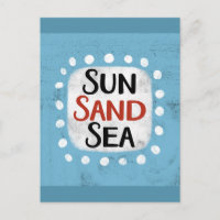 Postcarta del mar de arena de Sun