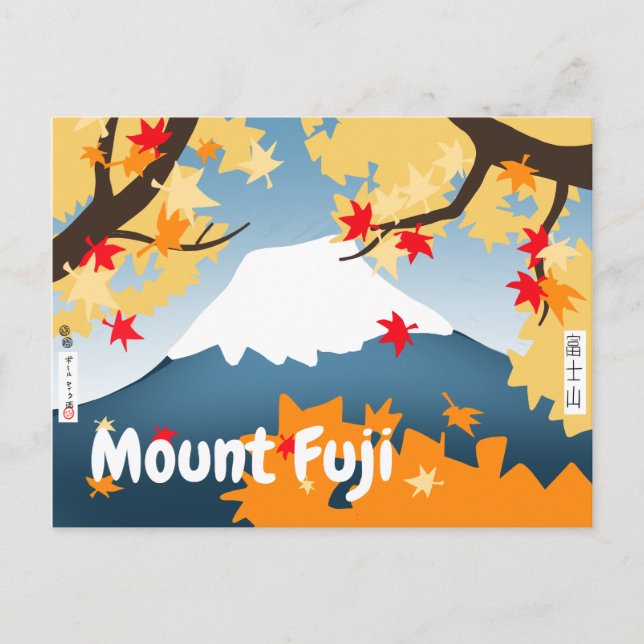 Postal Postcarta del Monte Fuji (Anverso)