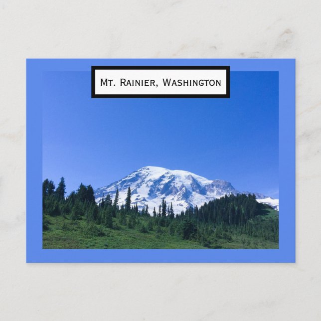 Postal Postcarta del Monte Rainer Washington (Anverso)