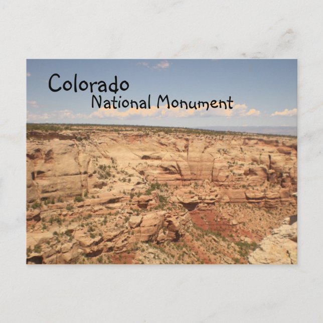 Postal Postcarta del Monumento Nacional de Colorado (Anverso)