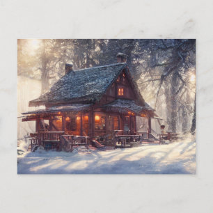 Postal Postcarta del paisaje invernal