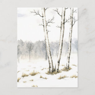 Postal Postcarta del paisaje invernal