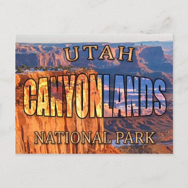 Postal Postcarta del Parque Nacional de los Cañones de Ut (Anverso)